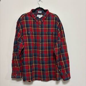 DULUTH Trading Co. Long
Sleeve Untucked Plaid
Button Down Shirt Mens 3XL